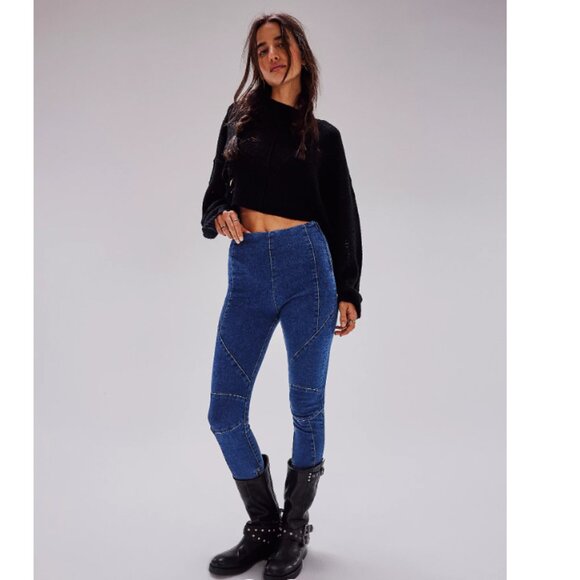 NWT We The Free Bella Moto High-Rise Skinny Jeans - 24 - Picture 1 of 16